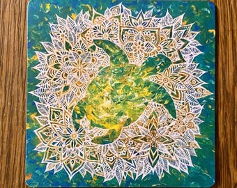 Art Magnet - Turtle Spirit Painting by Bronwen Valentine