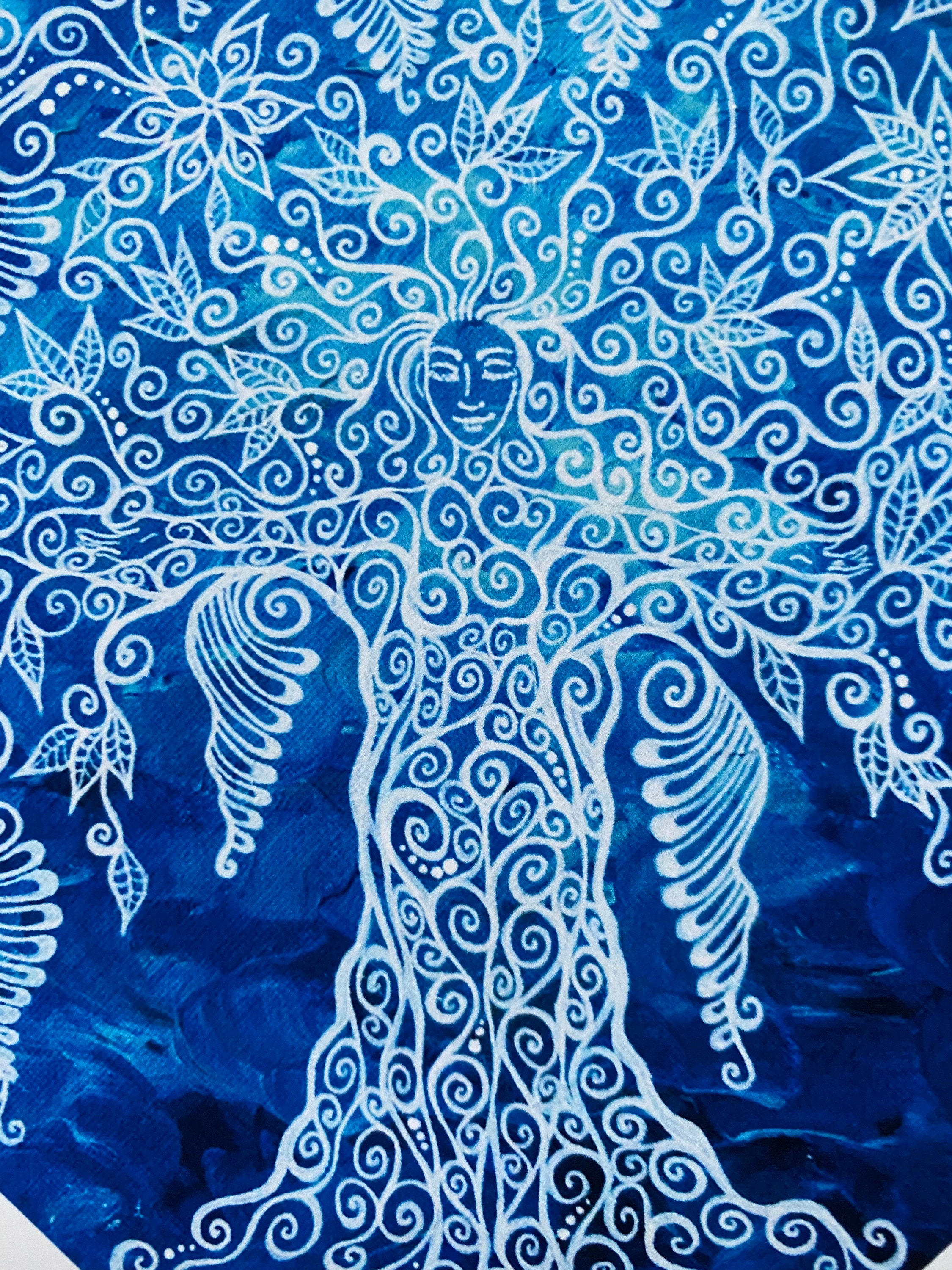 Baumgeist Druck der Großmutter Weide Baum des Lebens Gemälde von