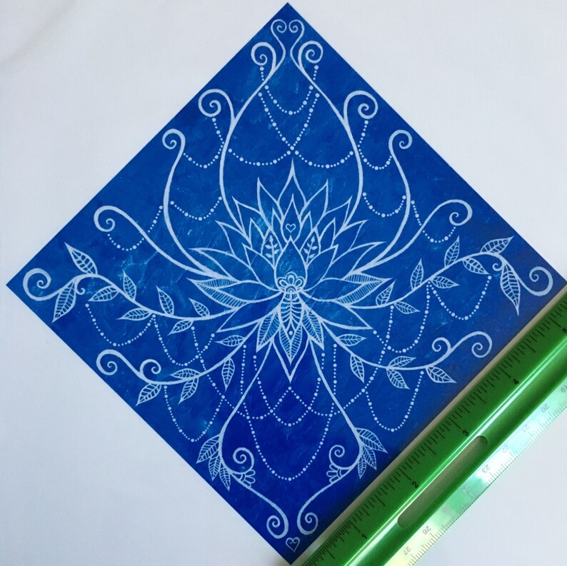 Signed Reproduction Print of the Lotus Bloom Healing Painting by