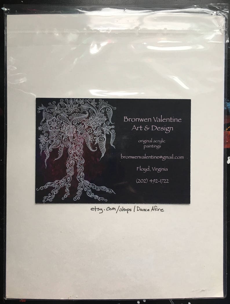 Signed Reproduction Print of the Sereni-Tree Spirit Painting by Bronwen Valentine image 5