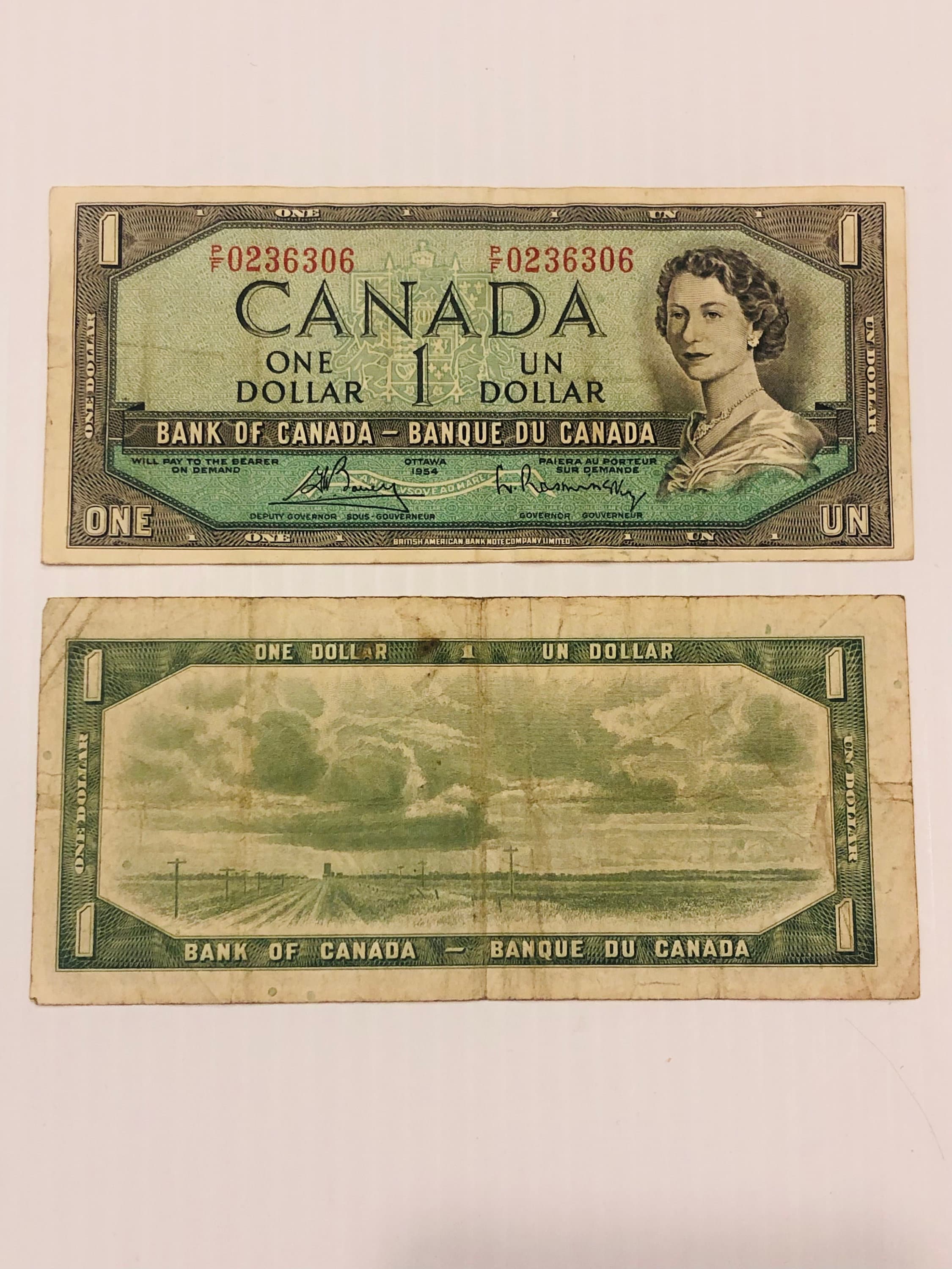 Canada 1 Dollar 1954 Queen Elizabeth II, Vintage Banknote - Etsy