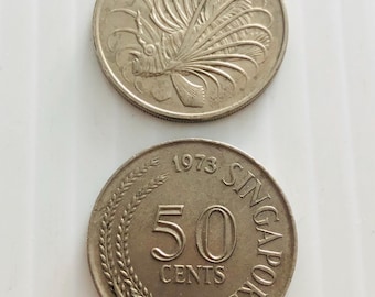 シンガポール 記念コイン 5枚 3686【シンガポール】1995年5セント 金色 硬貨 コイン 古銭