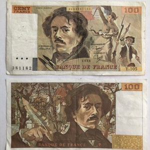Francia 100 franchi Eugene Delacroix La Libertà alla guida del popolo 1978-1995