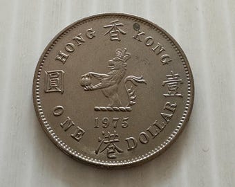 香港 1ドル 1975年 状態良好 エリザベス2世女王 - Etsy 日本