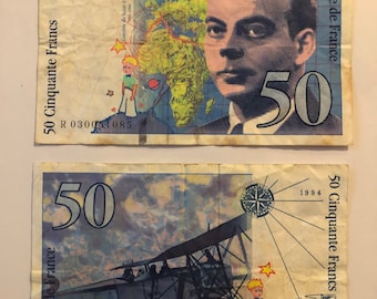 France 50 Francs 1990s The Little Prince, Antoine Saint-Exupéry