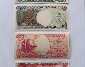 ベネズエラ 2000、500、100 ボリバル ヴィンテージ紙幣 4 枚セット