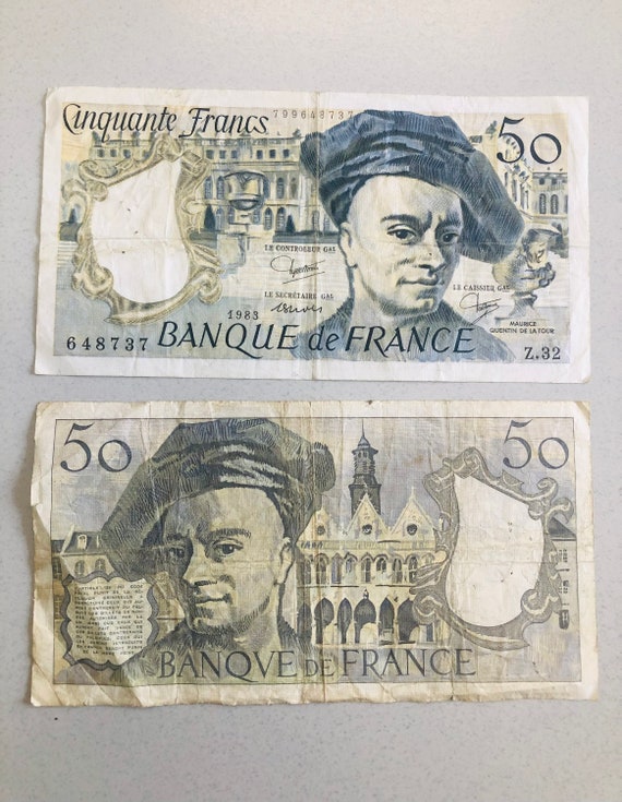 1988年に発行されたフランスの50フラン フランス 50 フラン 1980 年代 カラフル紙幣 - Etsy 日本