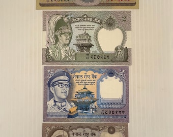 ネパール 1ルピー紙幣 4枚セット 1950年代～1990年代 カラフル - Etsy 日本
