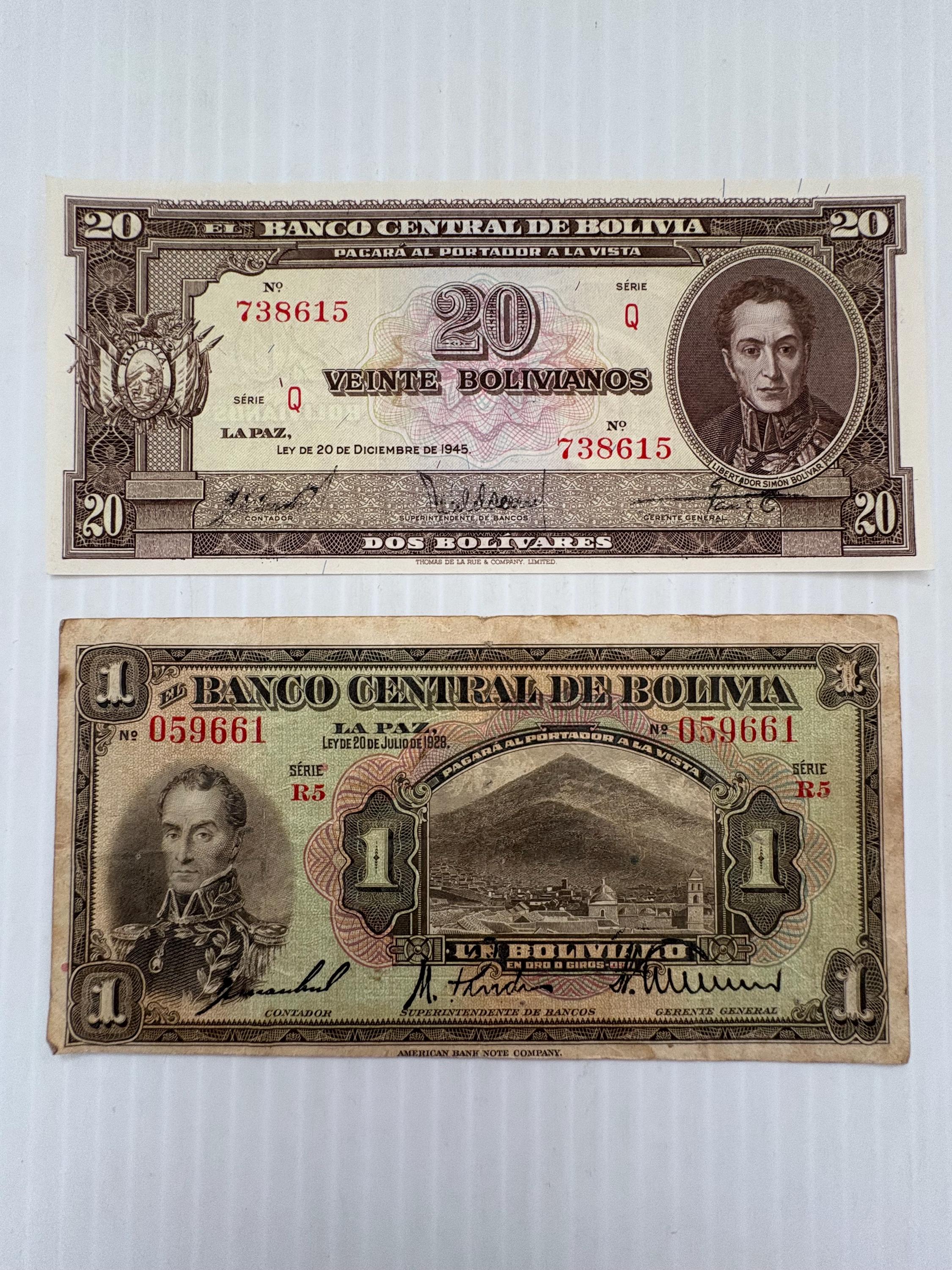 Bolivian banknote - Etsy 日本