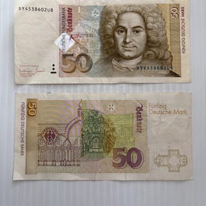 Germany Federal Republic 50 Marks 1990s Currency/Banknote Pre-Euro Architecture Rare