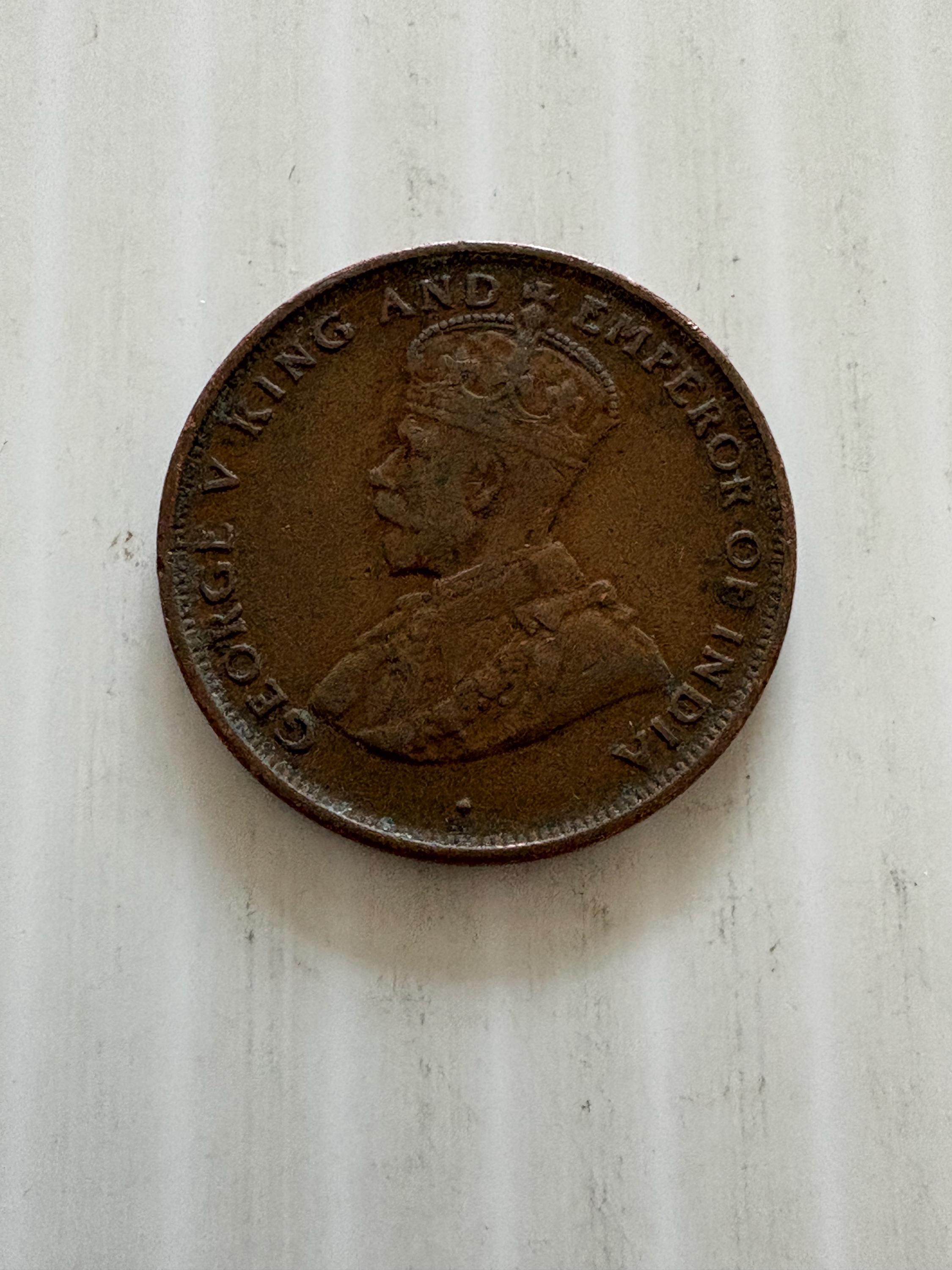 1923年 セイロン/スリランカ 1セント キングジョージ5世 ヴィンテージコイン、ヤシの木 - Etsy 日本