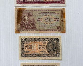 ベネズエラ 2000、500、100 ボリバル ヴィンテージ紙幣 4 枚セット