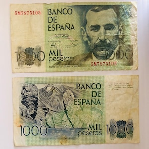 España 1000 pesetas Década de 1970-1980 Montañas, Islas Canarias