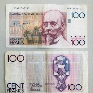 Belgium 100 Francs 1980s Architecture Hendrik Bayaert Colorful