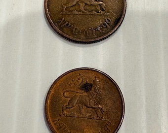 1895 エチオピア 1 ブル - メネリク 2 世 - コインのコピー - Etsy 日本
