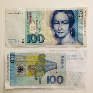 Germany Federal Republic 100 Marks 1990s Currency/Banknote Pre-Euro Clara Schumann, Piano Rare
