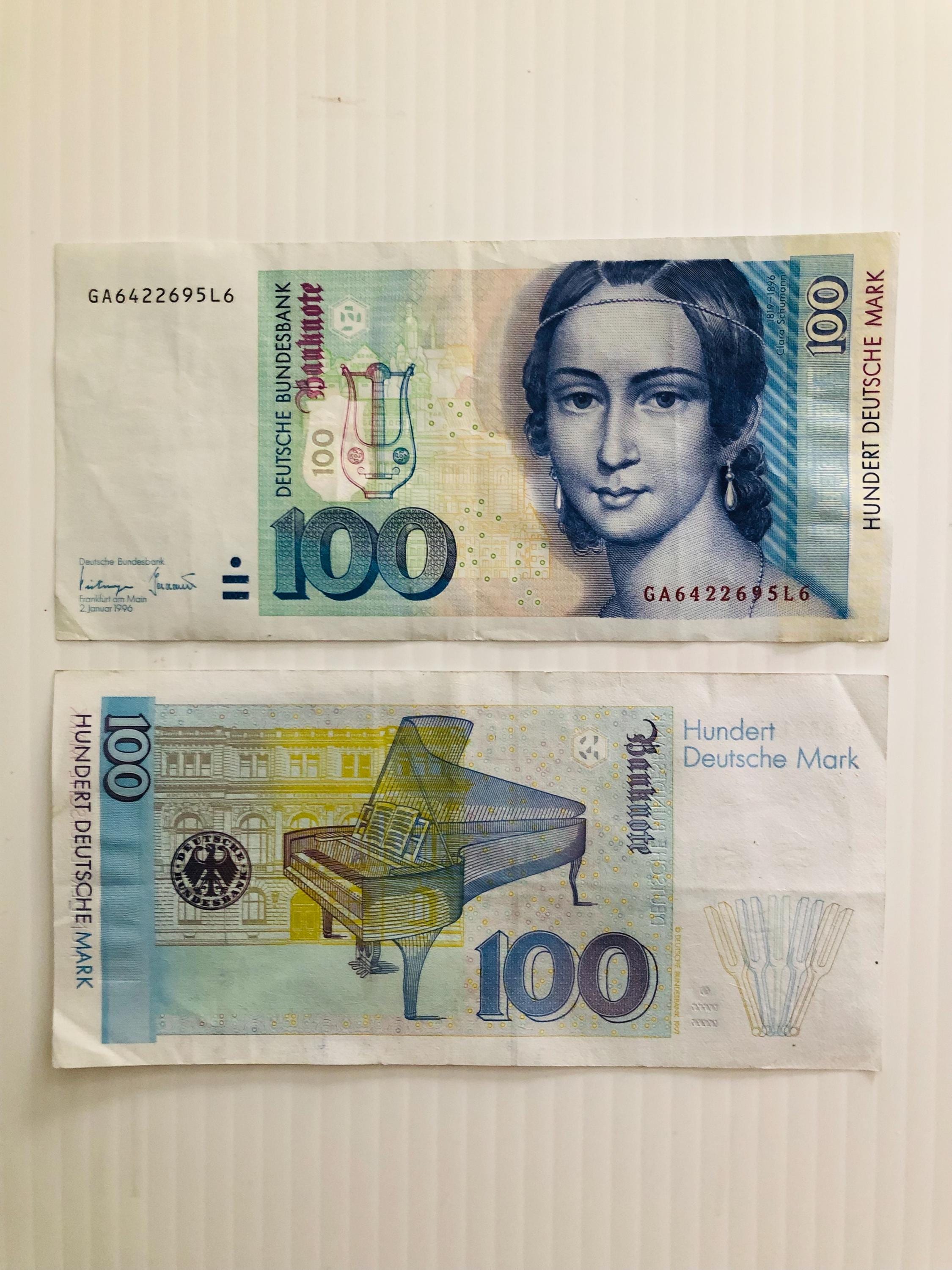 ドイツ連邦共和国 100マルク 1990年代 通貨/紙幣 ユーロ以前 クララ