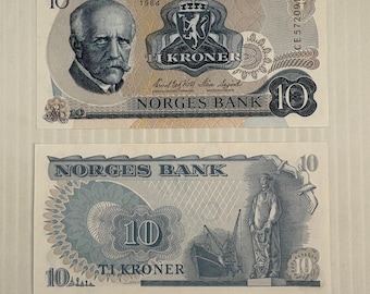 Norway 10 Kroner 1980s Crisp Uncirculated