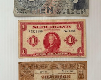 1950年代のオランダ紙幣、戦後のギルダー紙幣 - Etsy 日本