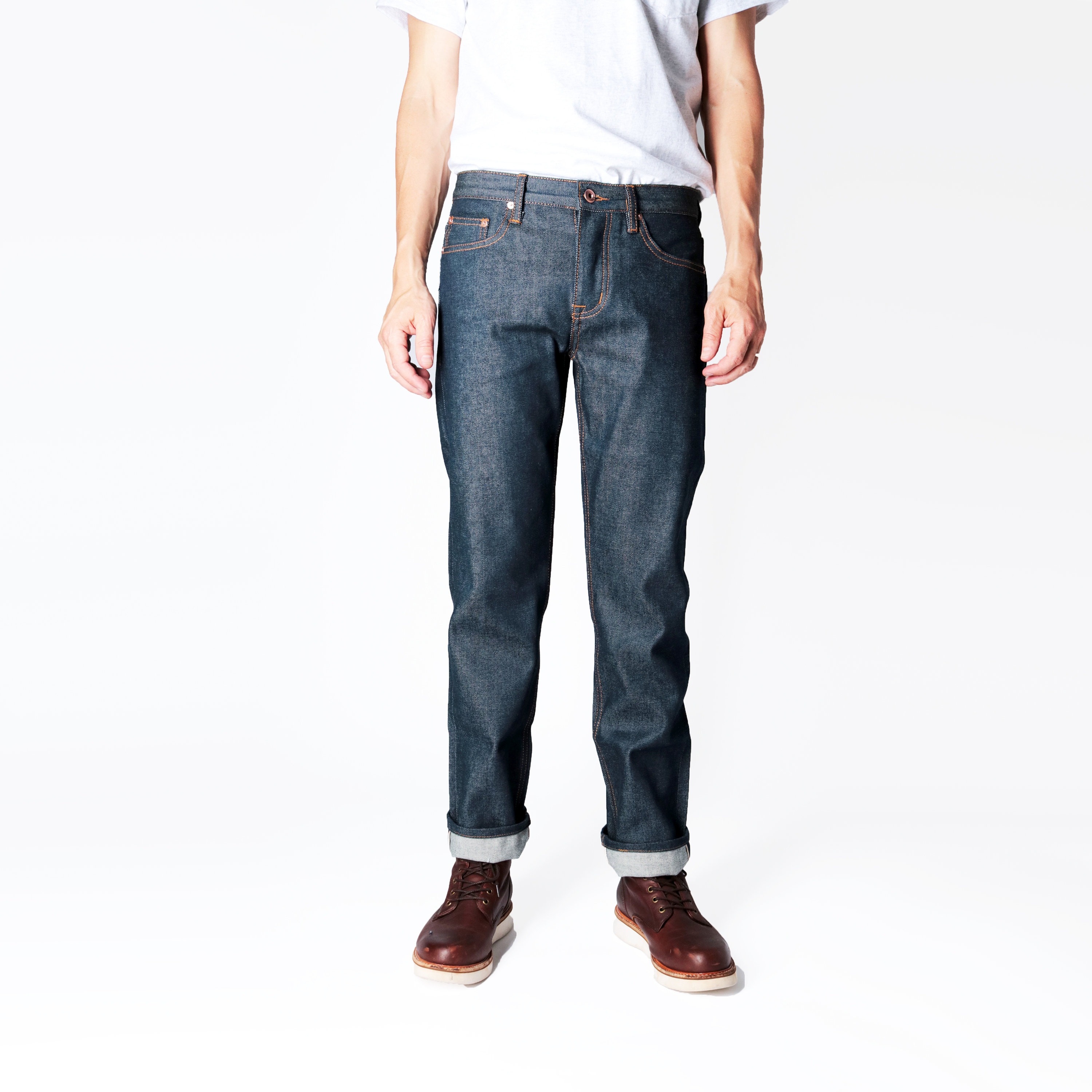Japanese Selvedge Denim Mid-rise Fitted Straight Leg - Etsy