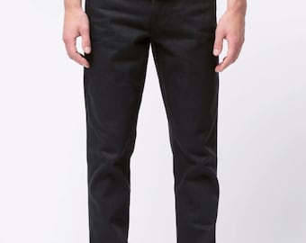 Meiji - Regular Taper Dry Noir Selvedge Japoński denim Selvedge 100% bawełna organiczna - The Jean Maker - ręcznie wykonane w Kanadzie
