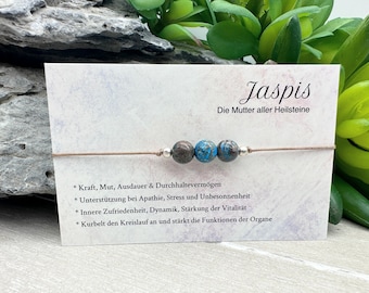 JASPER • Edelsteen Macramé Armband • Ø 6 mm • Geluksbrenger • Talisman • Krachtsteen • Dynamiek • Kracht • Moed • Tevredenheid