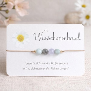 Glücksarmband WUNSCHARMBAND • Edelstein Macramé Armband • Design dir dein Armband • Ø 6 mm • Zwischenperlen • Art.-Nr. MAC100