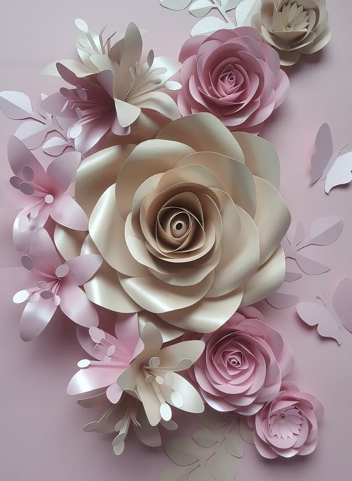 Svg/pdf/png Lilly Paper Flower Template 32 Pdf Flower Wall - Etsy