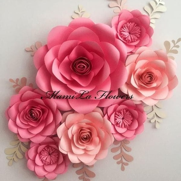 SVG/PDF Paper Flower Template #28 Pdf Flower Template. Paper Flowers Template Svg Flower Template. Svg Template Pdf Wedding Decor Flower Tem