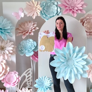 Kit creativo pronto da montare fiori giganti articoli per feste decorazioni di compleanno decorazioni per feste fondali decorazioni con fiori di carta