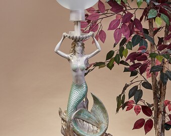 Mermaid Torchiere Table Lamp/Nautical Lamp