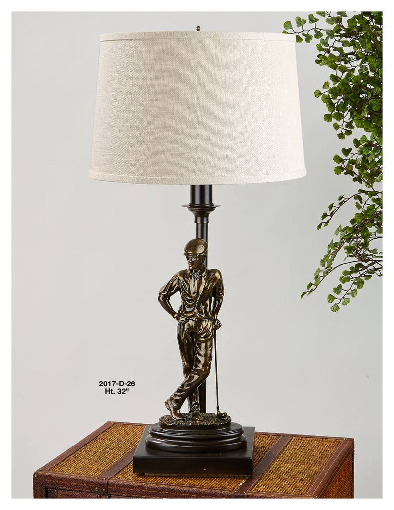 Golfer Table Lamp Etsy