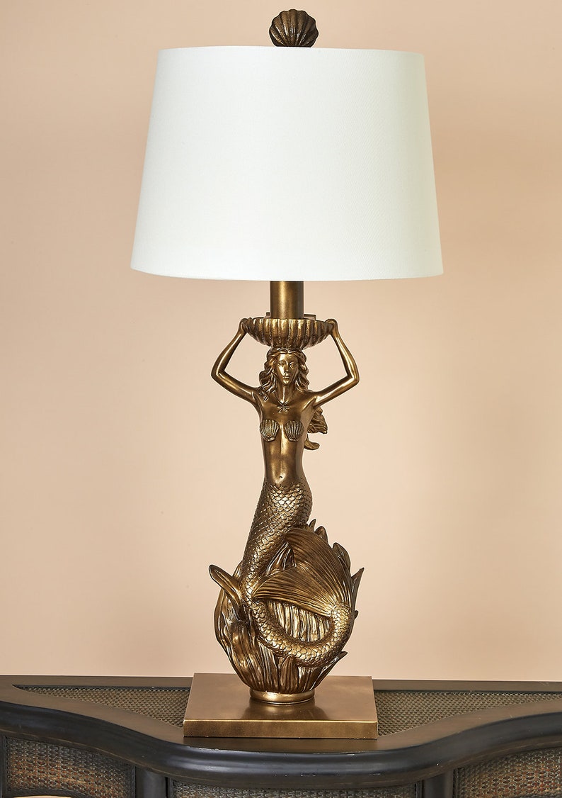 Mermaid Table Lamp, Mermaid Lamp image 1