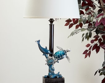 Dolphin & Turtles Table Lamp