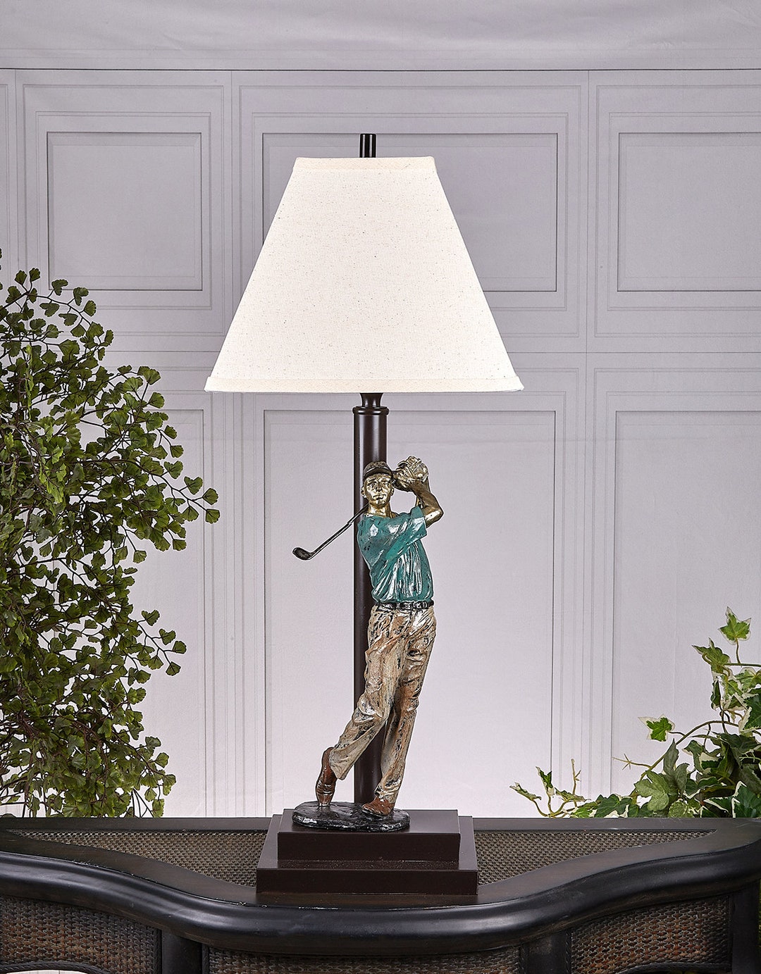 Golfer Table Lamp Etsy