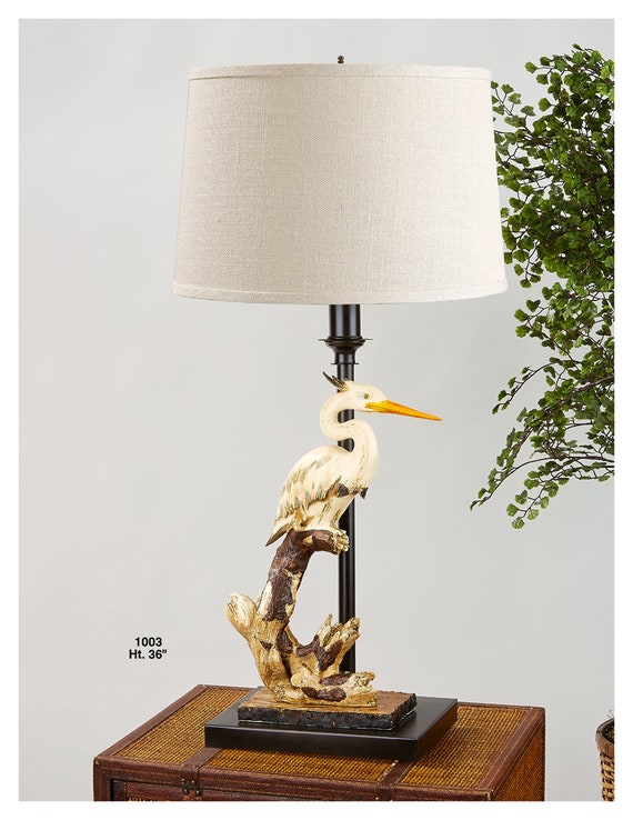 Heron Table Lamp Etsy