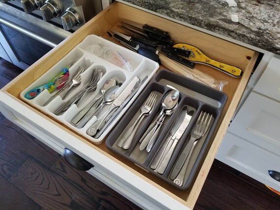 Custom Drawer Insert Organizer In Solid Black Walnut Etsy