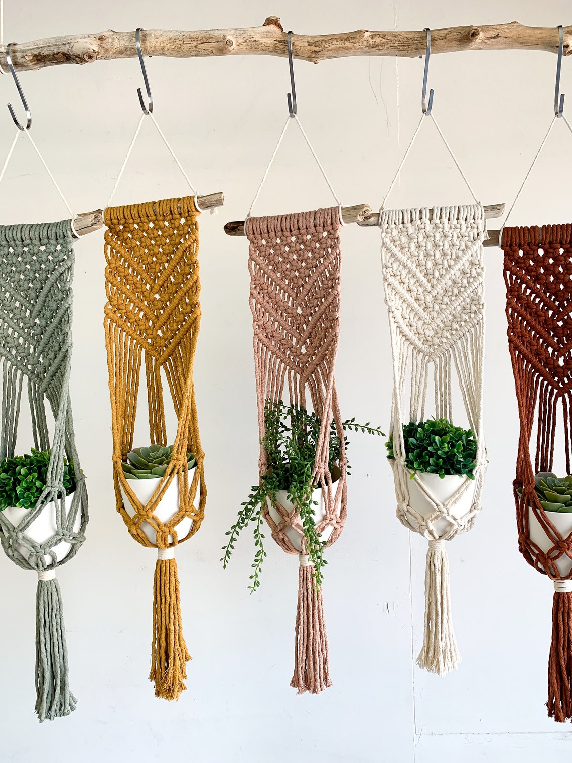 Driftwood Plant Hanger Macrame Wall Plant Hanger Boho Home Etsy