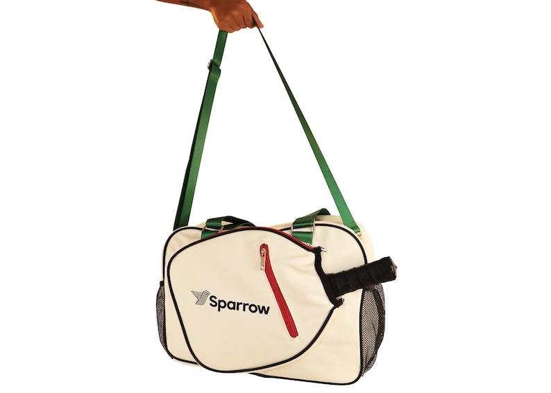 Pickleball Bag retro canvas duffle bag for Men & Women with paddle cover-vintage inspired sports bag design Green