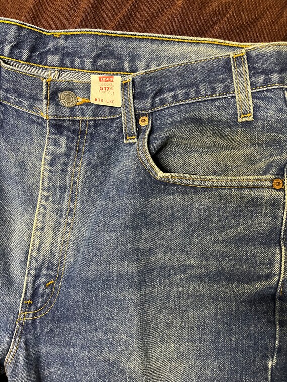 1999 517 Levis Denim Jeans 36 x 28 bootcut great … - image 4