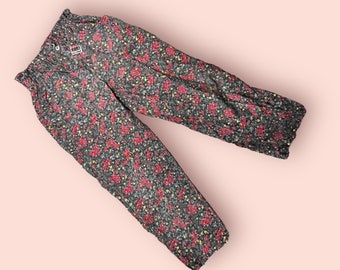 Pantalon enfant Esprit années 80 à fleurs, taille 6