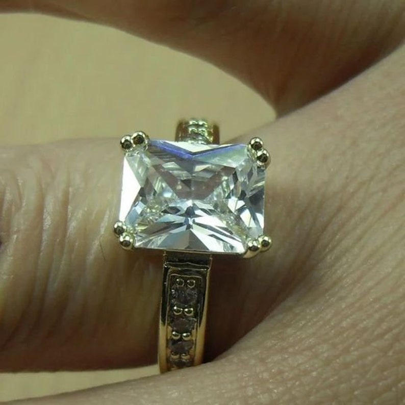 Diamond Emerald /& Sapphire Gold Over Sterling Silver Ring