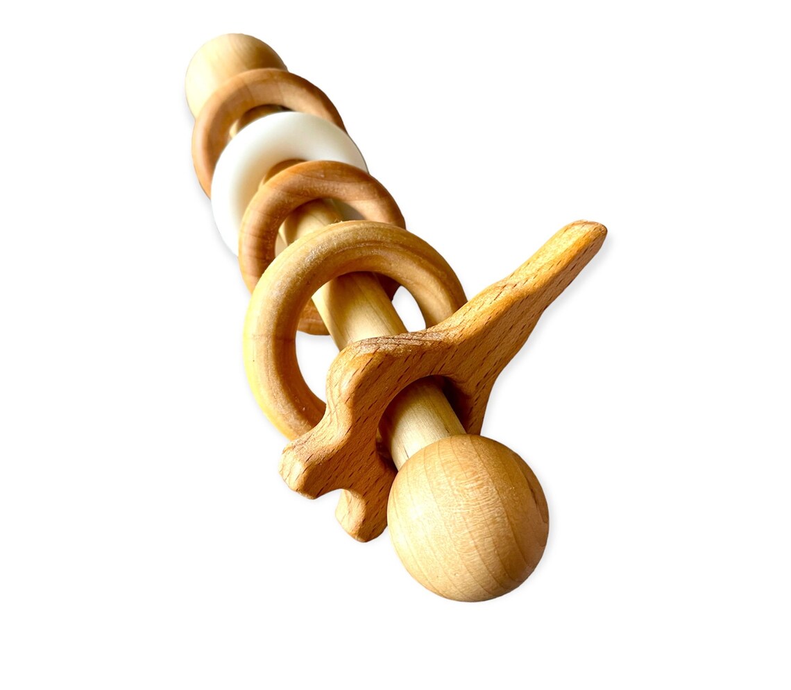 Heirloom Baby Rattle Wooden Baby Toy Vintage Baby Toy Baby Etsy