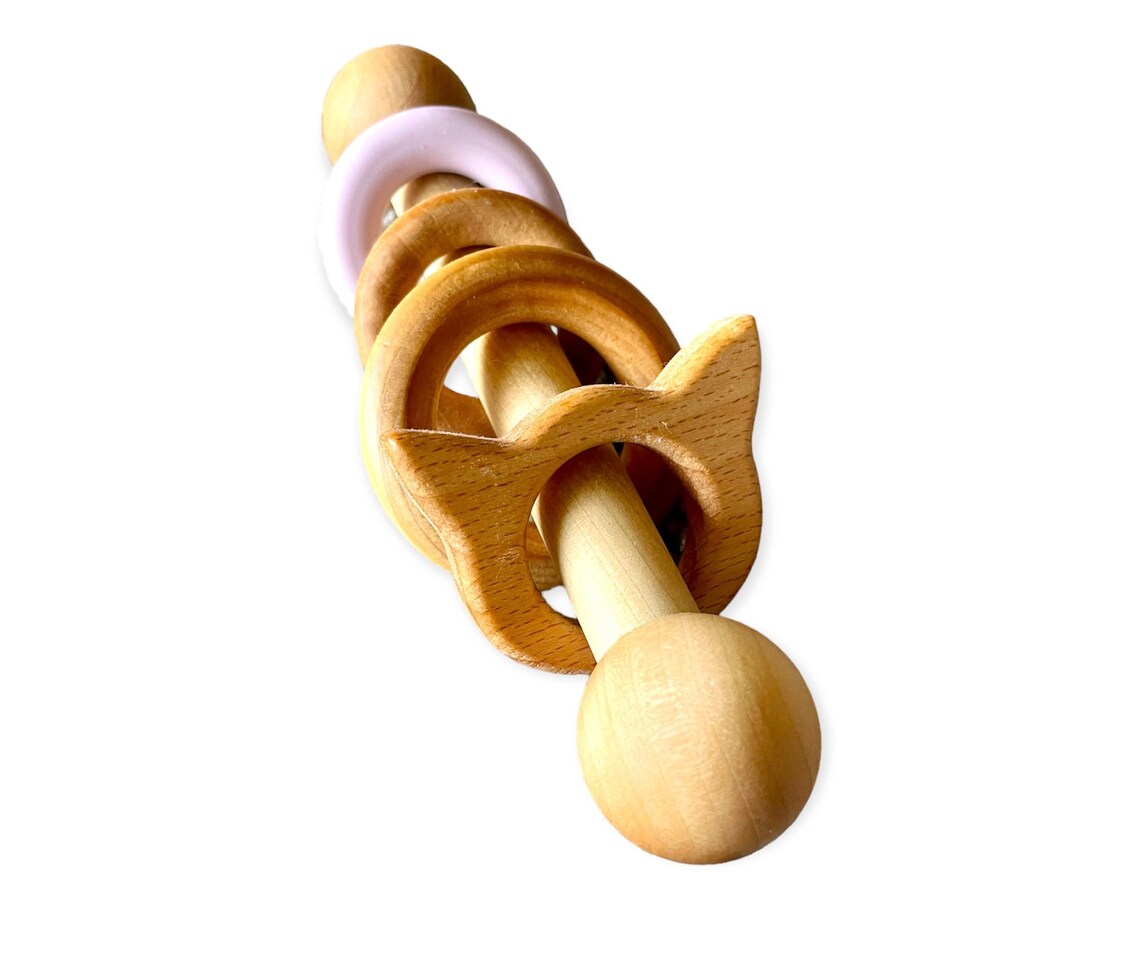 Heirloom Baby Rattle Wooden Baby Toy Vintage Baby Toy Baby Etsy