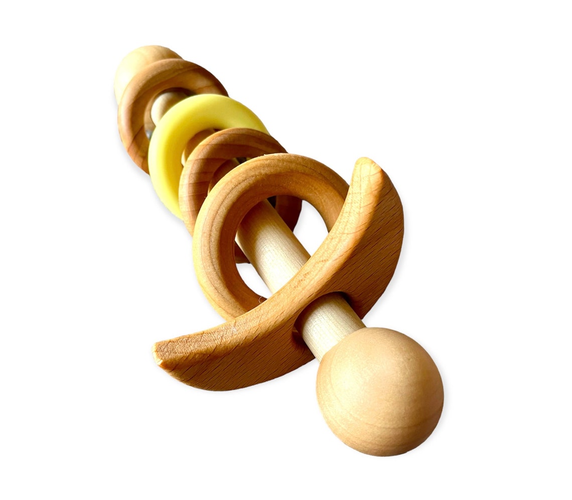 Heirloom Baby Rattle Wooden Baby Toy Vintage Baby Toy Baby Etsy