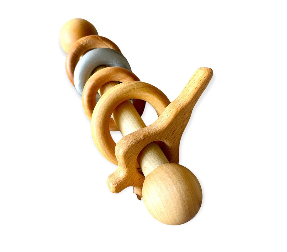 Heirloom Baby Rattle Wooden Baby Toy Vintage Baby Toy Baby Etsy
