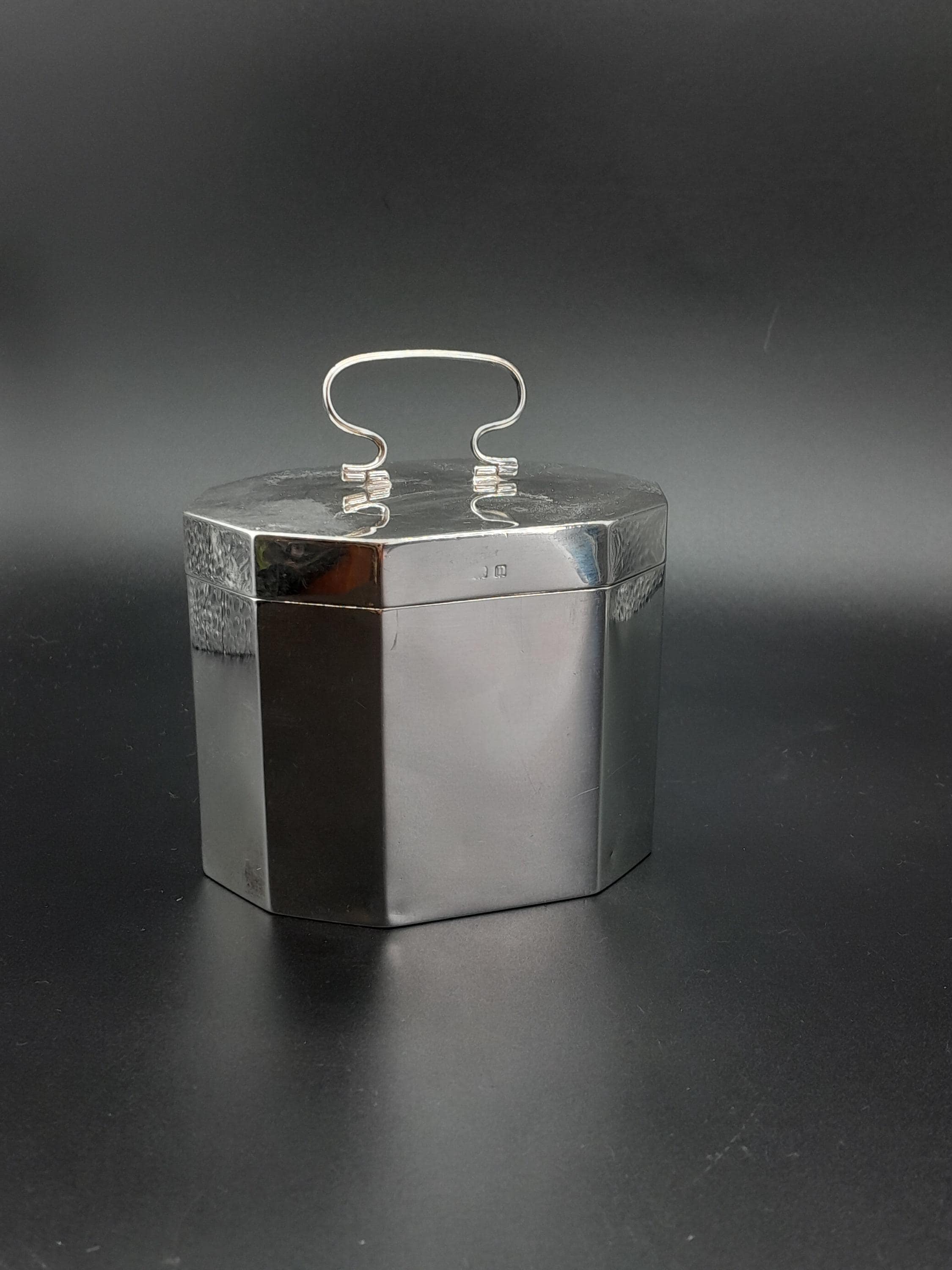 アンティーク スターリングシルバー ティーキャディボックス、1912年