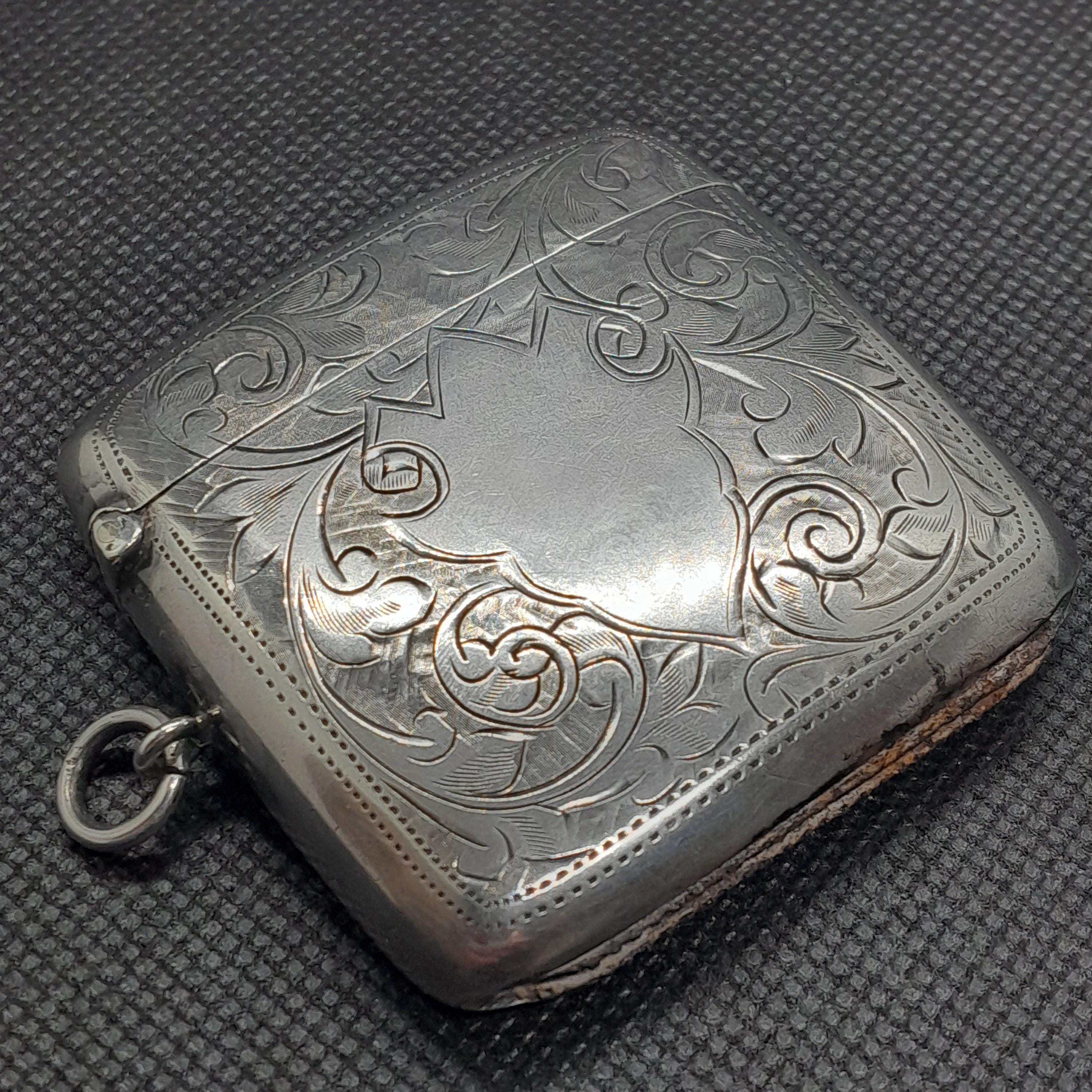 Antique Sterling Silver Vesta Case, 1909 - Etsy