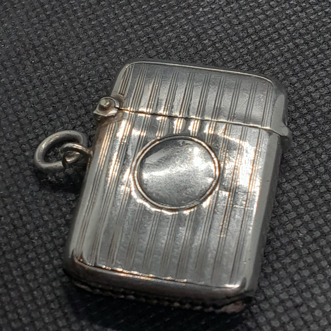 アンティーク スターリング シルバー ベスタ ケース、1912 年 - Etsy 日本