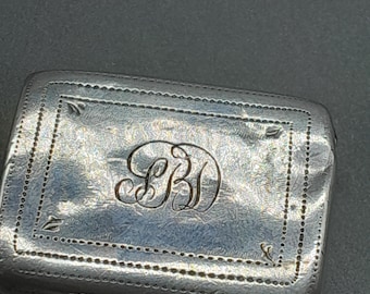Antieke sterlingzilveren vinaigrette, 1825